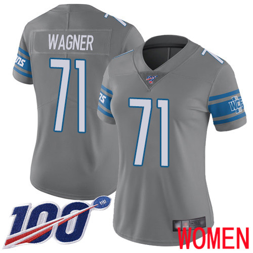 Detroit Lions Limited Steel Women Ricky Wagner Jersey NFL Football #71 100th Season Rush Vapor Untouchable